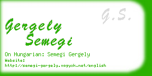 gergely semegi business card